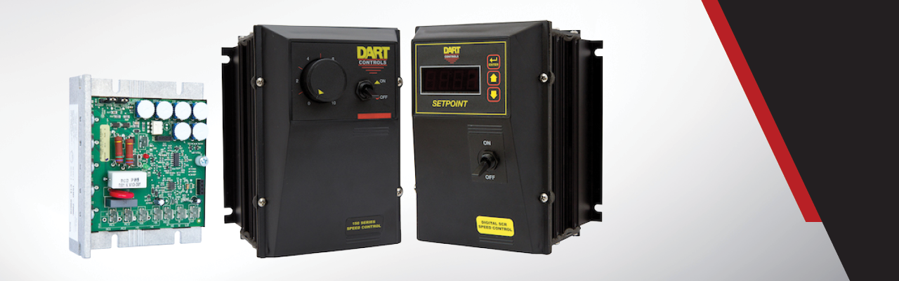 Dart Controls analog SCR DC motor drives for 90 and 180 VDC motors