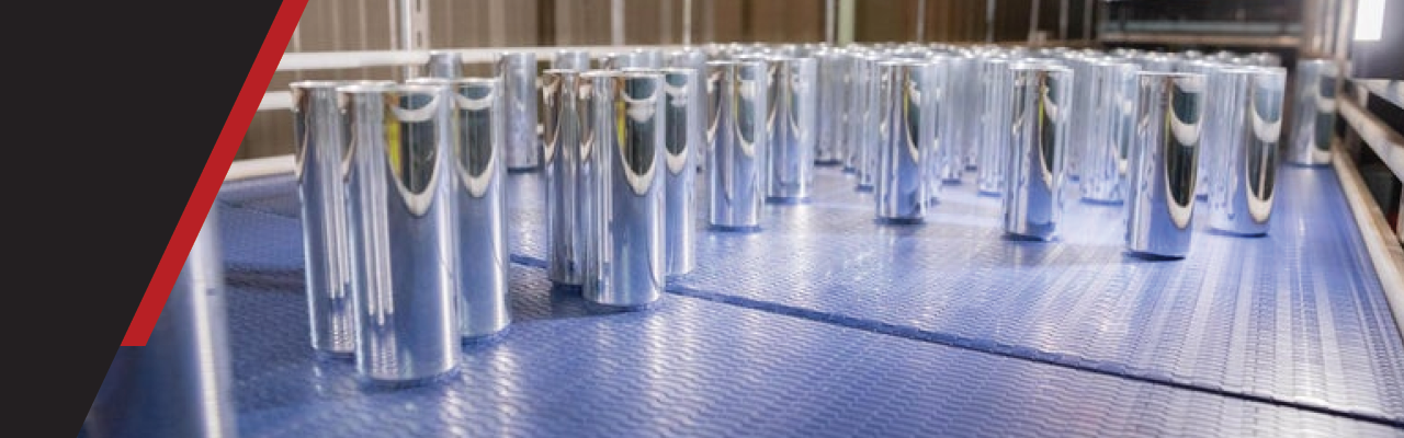 S570 tight transfer conveyor belt for aluminum can handling