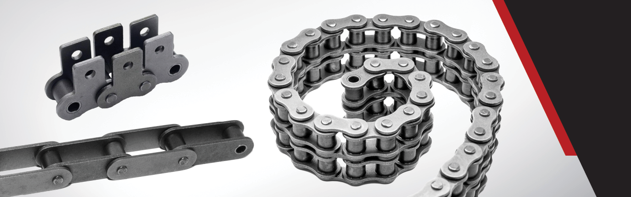 ISO British standard metric roller chain with attachments