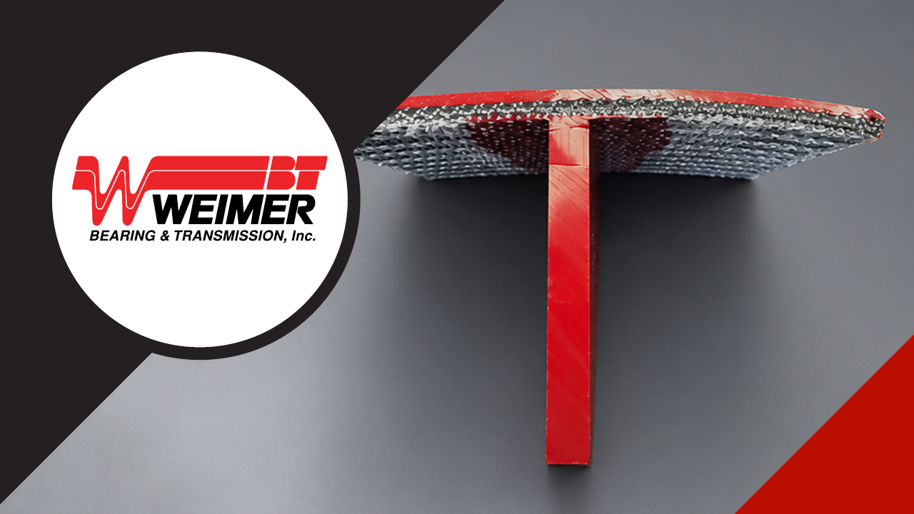 Durable red T-Scale gap seal strip for quarry and concrete plant scale pits