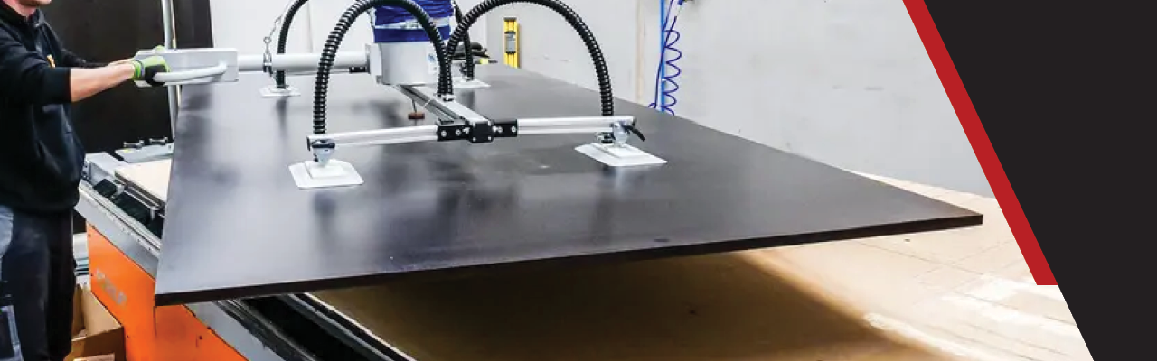 Vacuum suction cups lifting materials for industrial handling