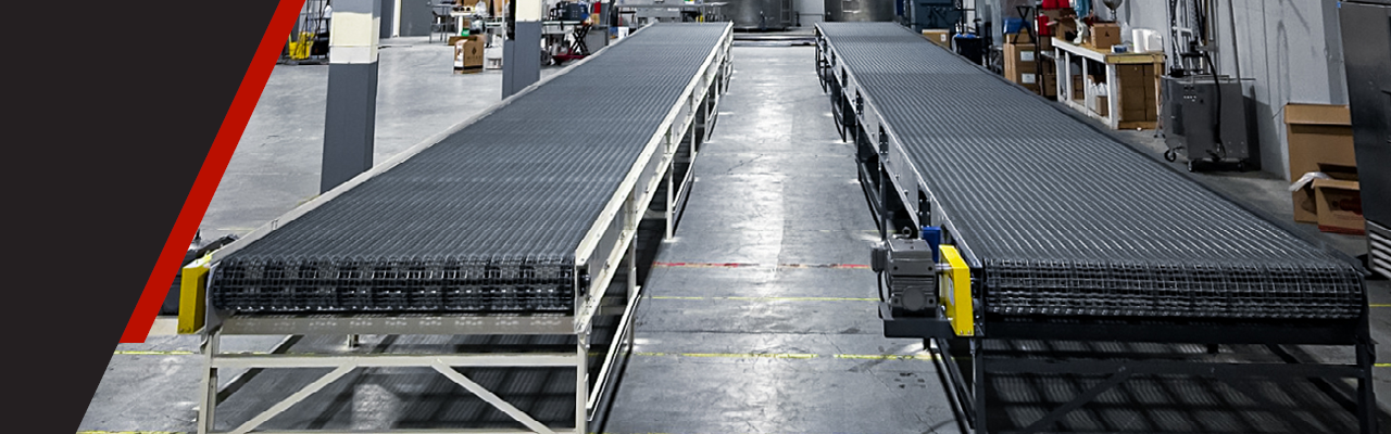 wire mesh conveyor for industrial manufacturing processes